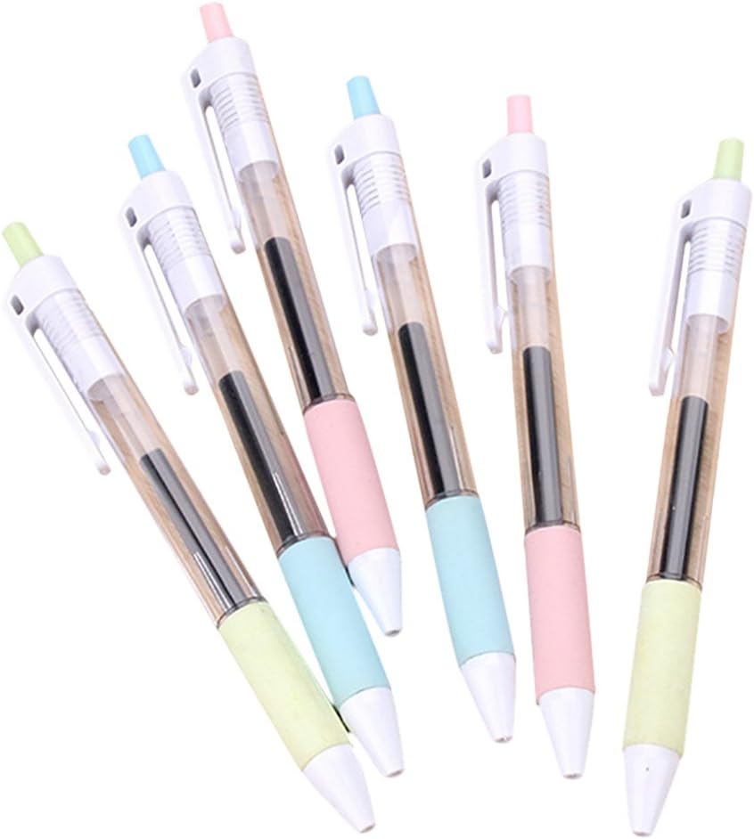 Cosanter 6 Pcs/Box Gel Ink Rollerball Pens For Writing Black Creative And Simple Press Pop-Up Pen 0.5mm