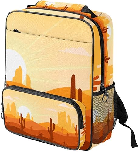 Amazon Mystage リュック レディース リュックサック メンズ 学生 大人 通学 通勤 旅行 バッグ おしゃれ アウトドア デイパック 男女兼用 砂漠 サボテン 風景 Mystage レディース