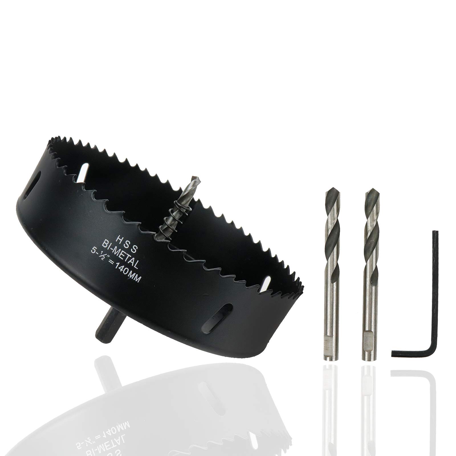 Rannb Hole Saw 5 1/2”/140mm Dia Hole Cutter Drill Bit for Drilling Holes in Wood, Plastic, Drywall, Thin Metal