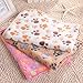 iNNEXT Puppy Blanket Pet Cushion Small Dog Cat Bed Soft Warm Sleep Mat, Pet Dog Cat Puppy Kitten Soft Blanket Doggy Warm Bed Mat Paw Print Cushion
