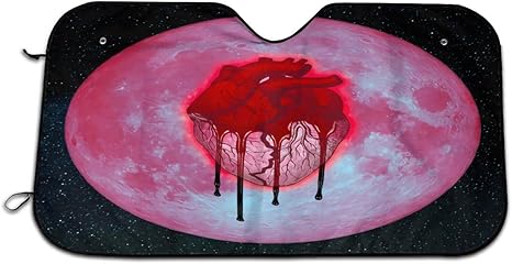 Amazon Co Jp Katietpappas Chris Brown Heartbreak On A Full Moon 車用サンシールド ほとんどの車に対応 防水 防水 防水 フロントガラスカバー ホーム キッチン