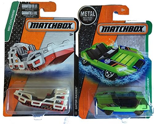 Matchbox Boat Set Gator Raider & Swamp Commander 2-Car Bundle