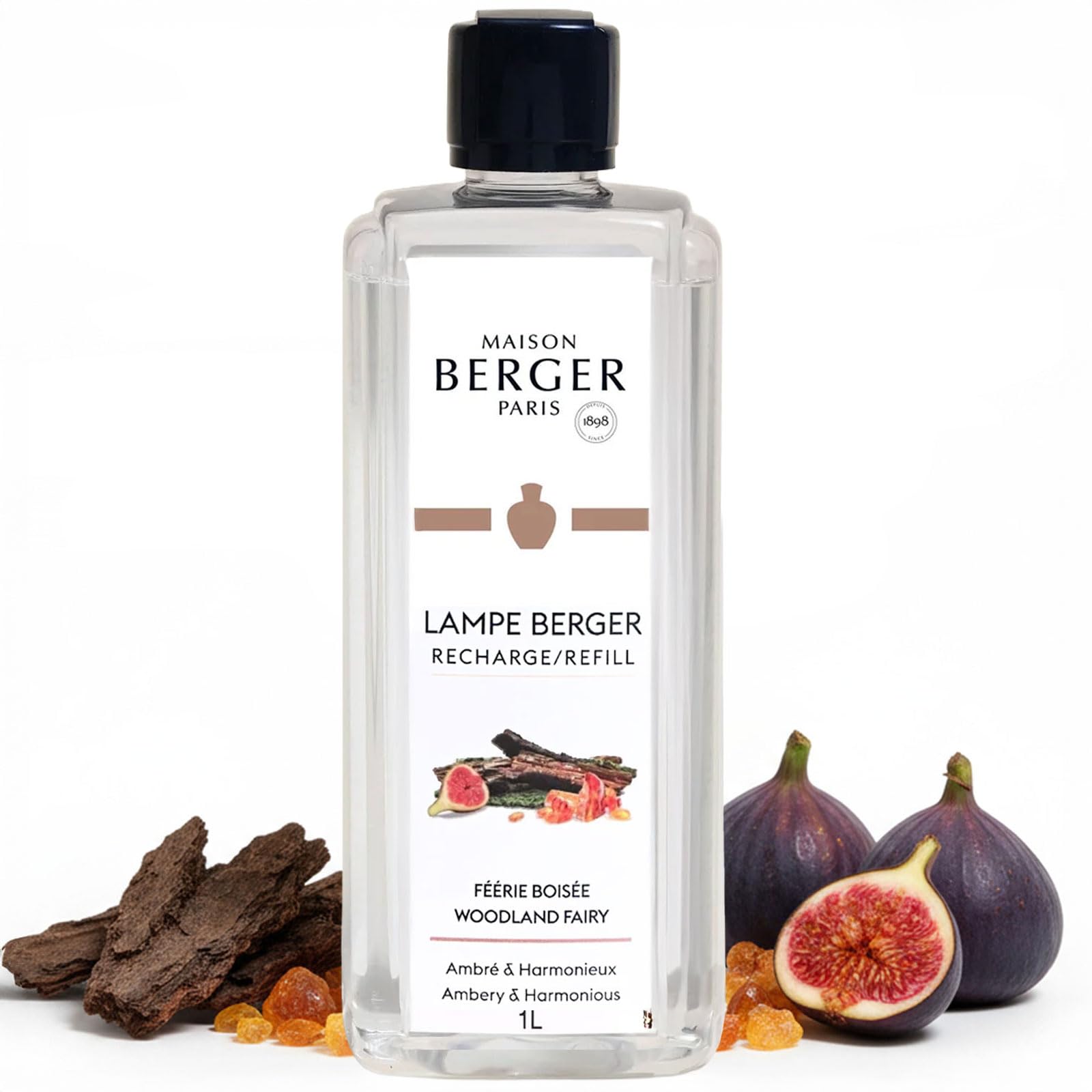 MAISON BERGER Woodland Fairy Lamp Berger Fragrance Refill, 1 Liter – 2-in-1 Catalytic System, Neutralizes Odours Then Diffuses Fragrance, Forest Florals with Earthy Green Undertones