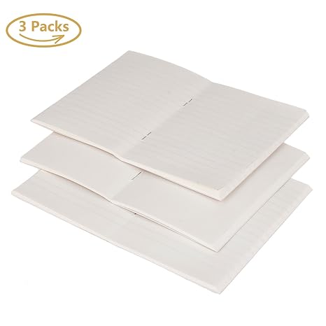 3-Pack 100gsm Blanko und Liniertes Papier Reisende Notebook Refill Dicke Passport Größe Tagebuch