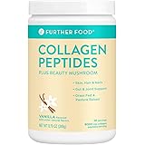 Further Food Collagen Peptides Powder Vanilla Flavored Keto Grass-Fed Collagen Type 1 & 3, Joint Support Gut Health + Hair Sk