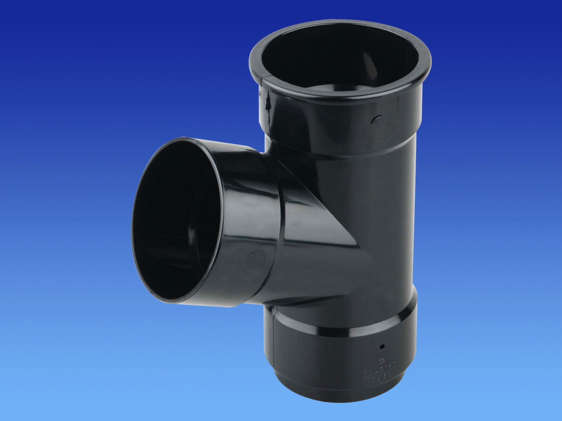 Wavin OSMA Roundline Pipe Branch 67.5 deg Black 0T035b