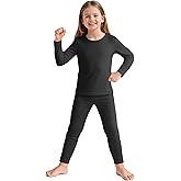 American Trends Girls Thermal Underwear Set Kids Thermals Top and Bottom Set Base Layer for Cold weather/skiing