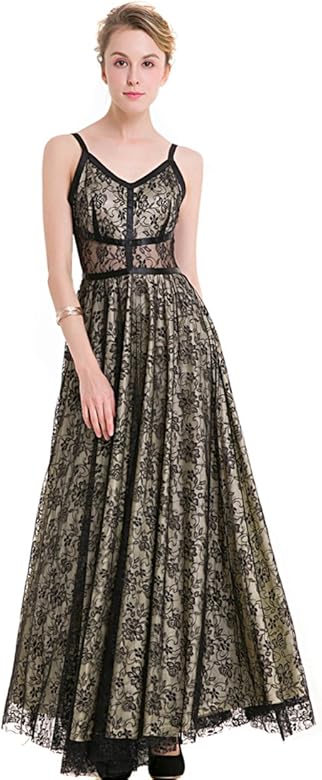amazon vestito nero lungo