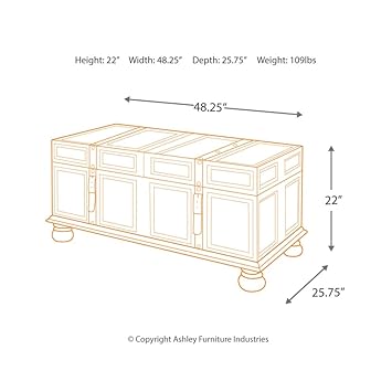 Ashley Mckenna Coffee Table With Storage In Dark Brown Amazon In Home Kitchen