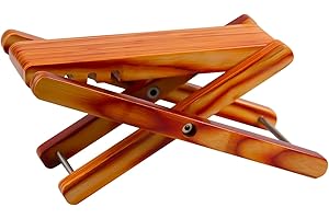 KVMORZE Guitar Foot Stool, Folding Bamboo Footstool, 4 Gears Adjustable Guitar Foot Rest Stand for Guitar Lovers, Foldable Footrest for Classical Acoustic Guitar (Colorful Bamboo)