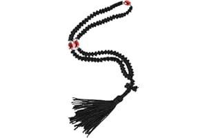 BIGPIG Handmade Orthodox Prayer Rope 100 Knots with Red Bead,Prayer Beads Christian Greek Komboskoini Chotki,Greek Orthodox Cross Christian Car Accessories,Protestant Prayer Beads Rosary Blessed Decor Gift