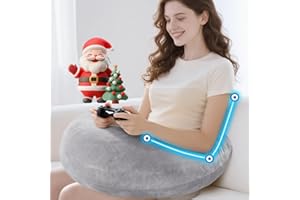 vamorry Gaming Pillow Arm Support Pillow for Bed & Sofa: Ergonomic U-Shaped Lap Pillow with Elbow Rest for Adults & Kids - Reduces Arm Pain & Fatigue During Gaming, Reading, Working & Crocheting