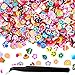 Jaciya 10000 Pcs Nail Art Slices Assorted Fimo 3D Fruit Pattern Slices Nail Art Stickers with Tweezers Perfect for Sticking to Slime, DIY Crafts, Nail Art Decoration