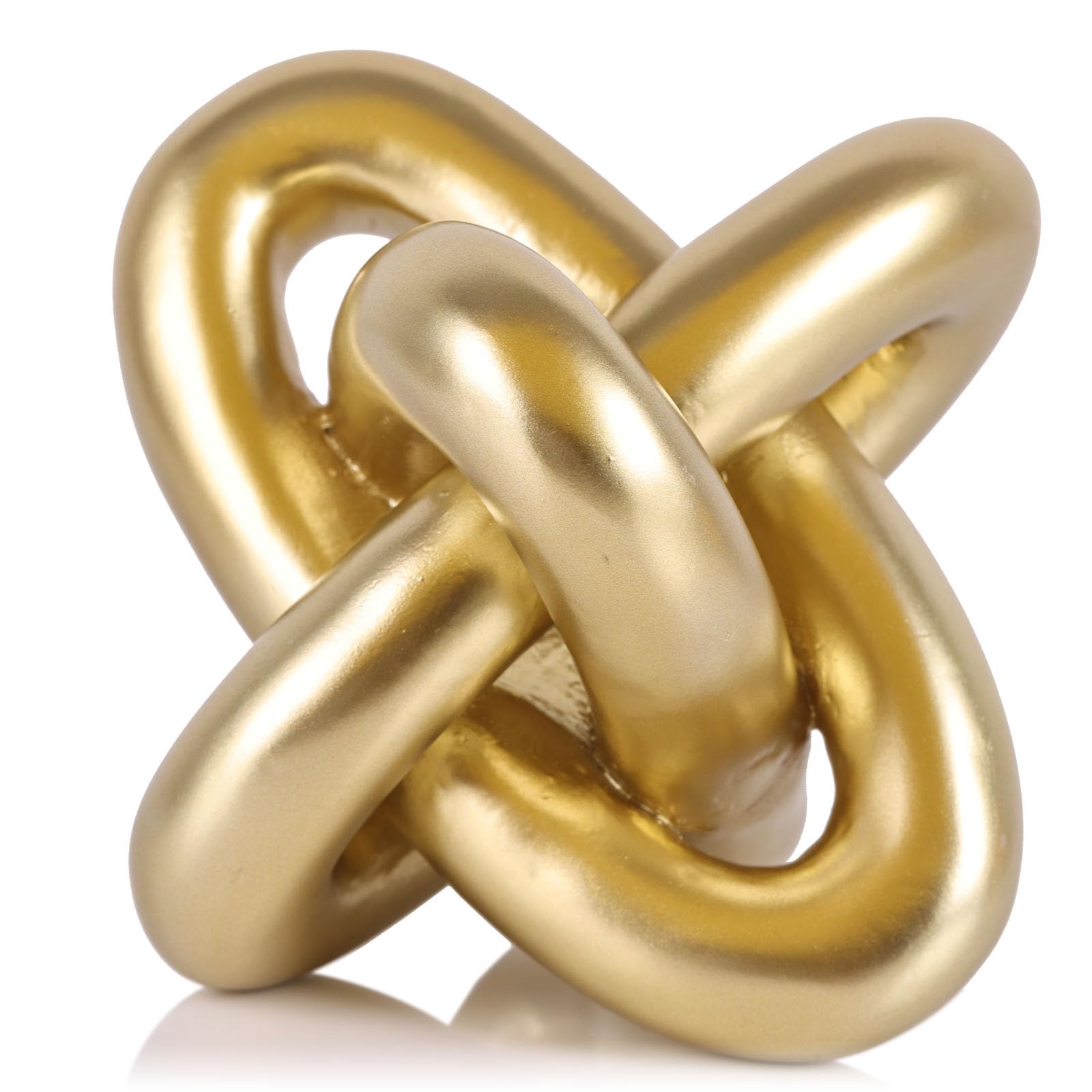 Photo 1 of XMGZQ Gold Knot Decor for Coffee Table Book,Chain Link Living Room Decor Item for Bookshelf Entryway Nightstand TV Stand,Minimalist Knot Sculpture for Home Living Room,Centerpiece Table Decorations
