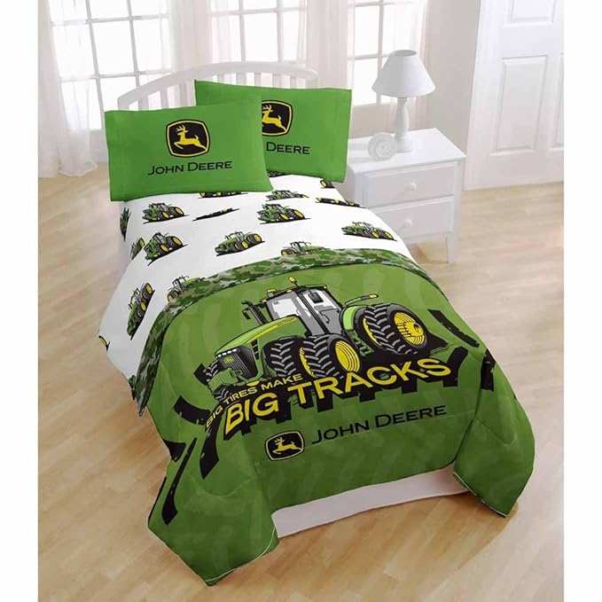 John Deere Big Tracks 54 X 75 Full Sheet Set Amazon In