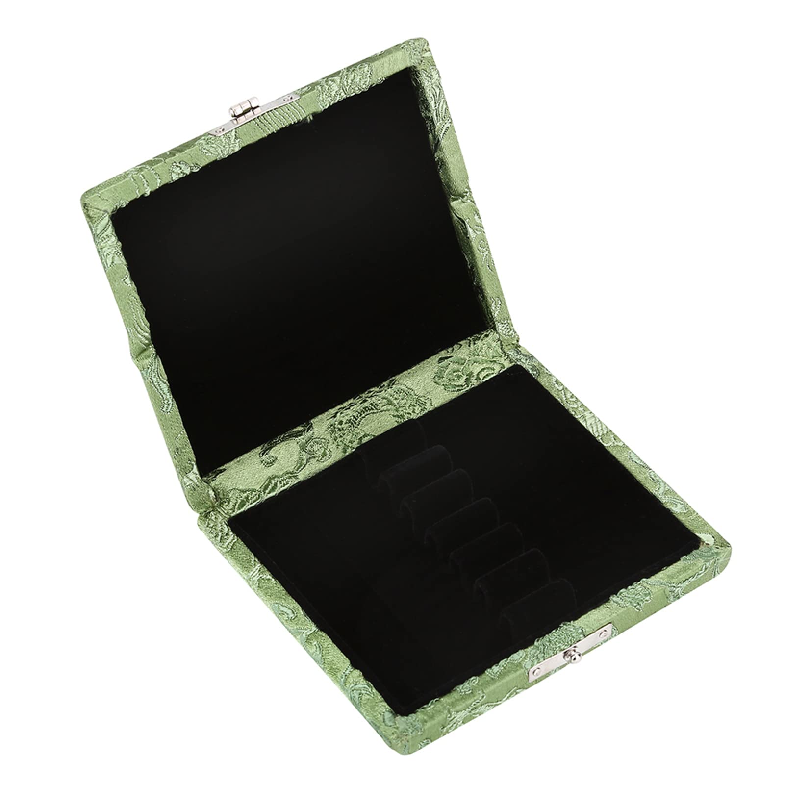 Compact Oboe Reeds Storage Case Wooden Material with Soft Fabric Inner Wooden Oboe Reeds Case for 6pcs Oboe Reeds Protects Reeds From Collision (Green)