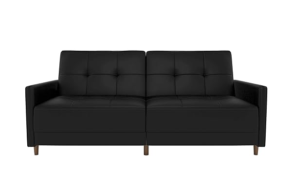 DHP Andora Coil Futon Sofa Bed Couch for Living Room or Guest