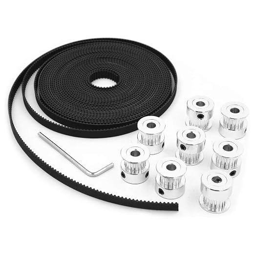 Courroie GT2 Fermée 6mm Pour Imprimante 3D - Longueur 232mm, Pas 2mm, En Caoutchouc Noir, Compatible Anet/RepRap/Prusa