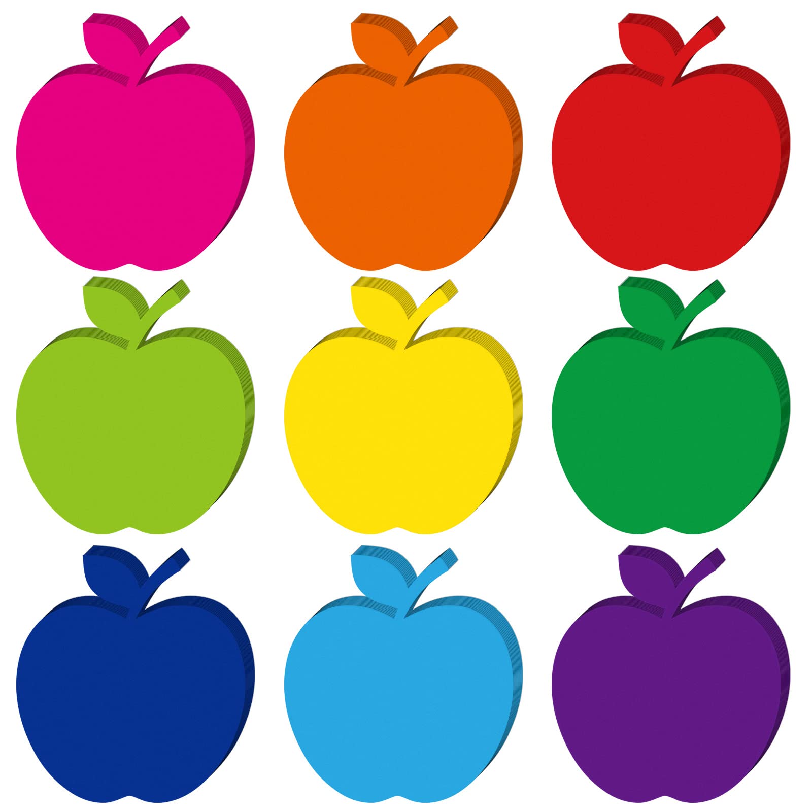 Photo 1 of Geyee 108 Pcs Apple Cutouts Classroom Bulletin Board Cut Outs Assorted Fall Cutouts Apple Paper Die Cuts for Teachers DIY Projects Craft School Party Decor(Colorful,3.5 Inch)