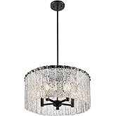 Z-Lite 1943P18-MB Glacier Pendant, 5-Light 300 Total Watts, Matte Black