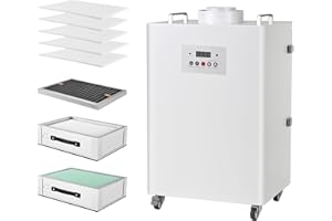 Monport 350W Fume Extractor with A 5-Layer Filter & 99.97% Purification Rate, Suitable for Laser Cutting Machines, Engraving Machines, Welding Stations, Cnc Machine Tools, Welding Tools, Etc.