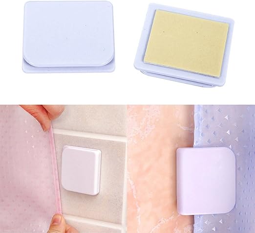 Amazon Com Self Adhesive Shower Curtain Clips 4 Pcs Shower Liner
