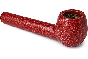 HIREDIT Decent Tobacco Pipe Collectable Gift for husband, father and boyfriend Mini Smoking (Red, Mini Pipe)