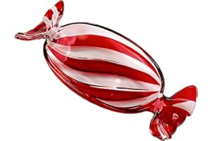 Christmas Platter Dish Glass Peppermint Candy Serving Dessert Plate Dinnerware Decorative Tray for Holiday Party Supply Chris