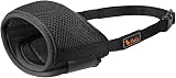 HEELE Dog Muzzle Breathable Mesh Nylon Adjustable Loop Soft Pad (S) Black view 7