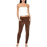 Forever 21 Womens Fuzzy Sweater-Knit Joggers