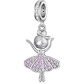 Lieditia Dance Charms for Bracelets 925 Sterling Silver Ballerina Charm Ballet Jewelry Gift for Women