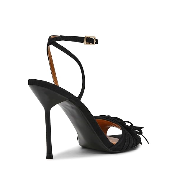 STEVE MADDEN WOMEN’S PORSHA, BLACK SUEDE, 8.5