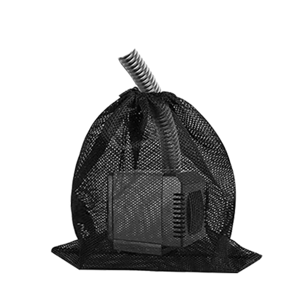 1Pcs Pump Barrier Bag, Black with Drawstring Pond Pump Filter Bag for Pond biofilters Aquarium Filtration and Outdoor Swimming Pool Media Bags(11.8"x 15.7")