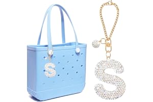 BOAJUNWU Bogg Bag Accessories,Bogg Bag Charms Keychain for Women Girls,Letter Charms for Beach Bitty Bogg Handbags Tote Bags