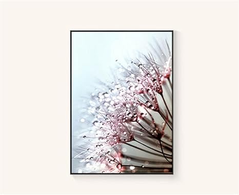 Amazon 壁の芸術 ピンクの白い花の葉の植物のポスターキャンバスに北欧の植物プリント壁画アート家の装飾フレームなし ウォールステッカー オンライン通販