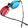 Othmro 3 Count 3D Glasses, Red-Blue, Resin & Paper Lens, Comfortable & Durable, Foldable, DIY Frame, For 3D TV, Cinema, DVD, Home Movies