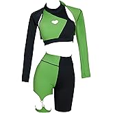 Cosplay.fm Miss Go Cosplay Workout Sets for Women 3 Piece Yoga Outfit Gym High Waist Leggings Sports Bra with Crop Jacket