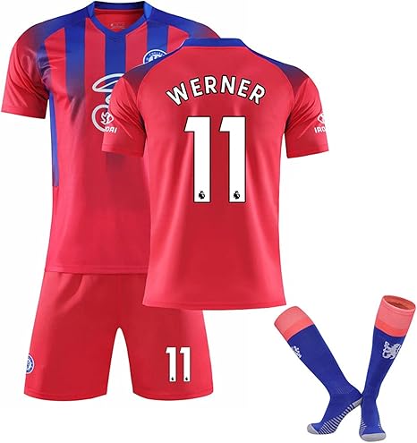 Amazon Co Jp サッカージャージ アダルトフットボールユニフォーム 21 チェルシー ホーム スタジアム No 11 プリシッチ フットボール ジャージ 半袖 サッカージャージーソックス3ピースジャージ Size S 服 ファッション小物