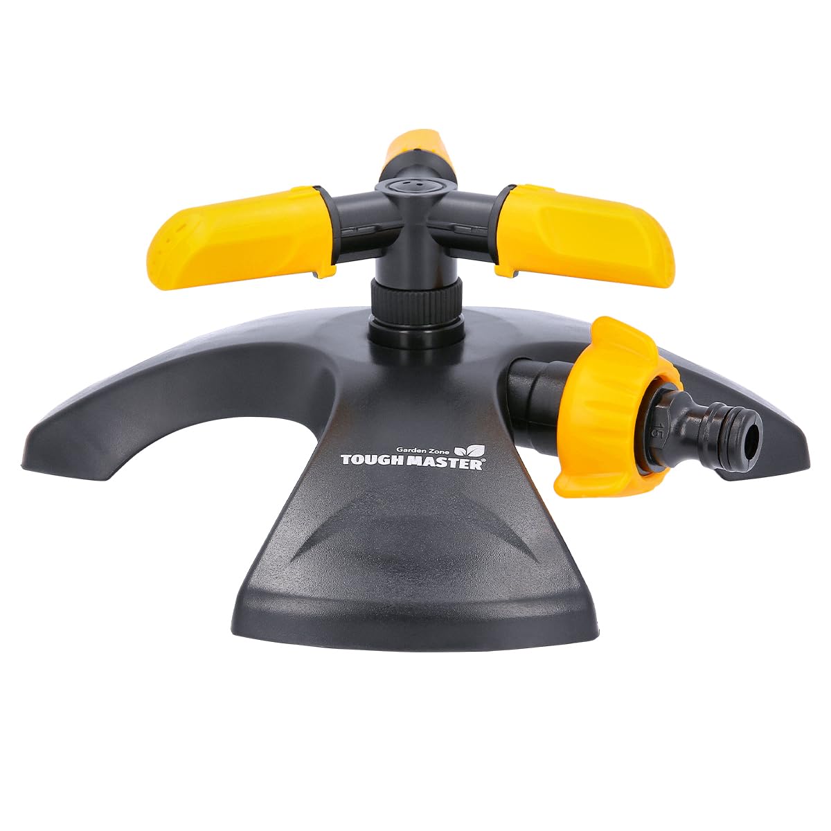 TOUGH MASTER Garden Sprinkler 360° Rotating 3-Arm Outdoor Water Sprinkler with 15 Adjustable Nozzles 102m² Coverage, Comes With Inbuilt Water Conservation Technology System