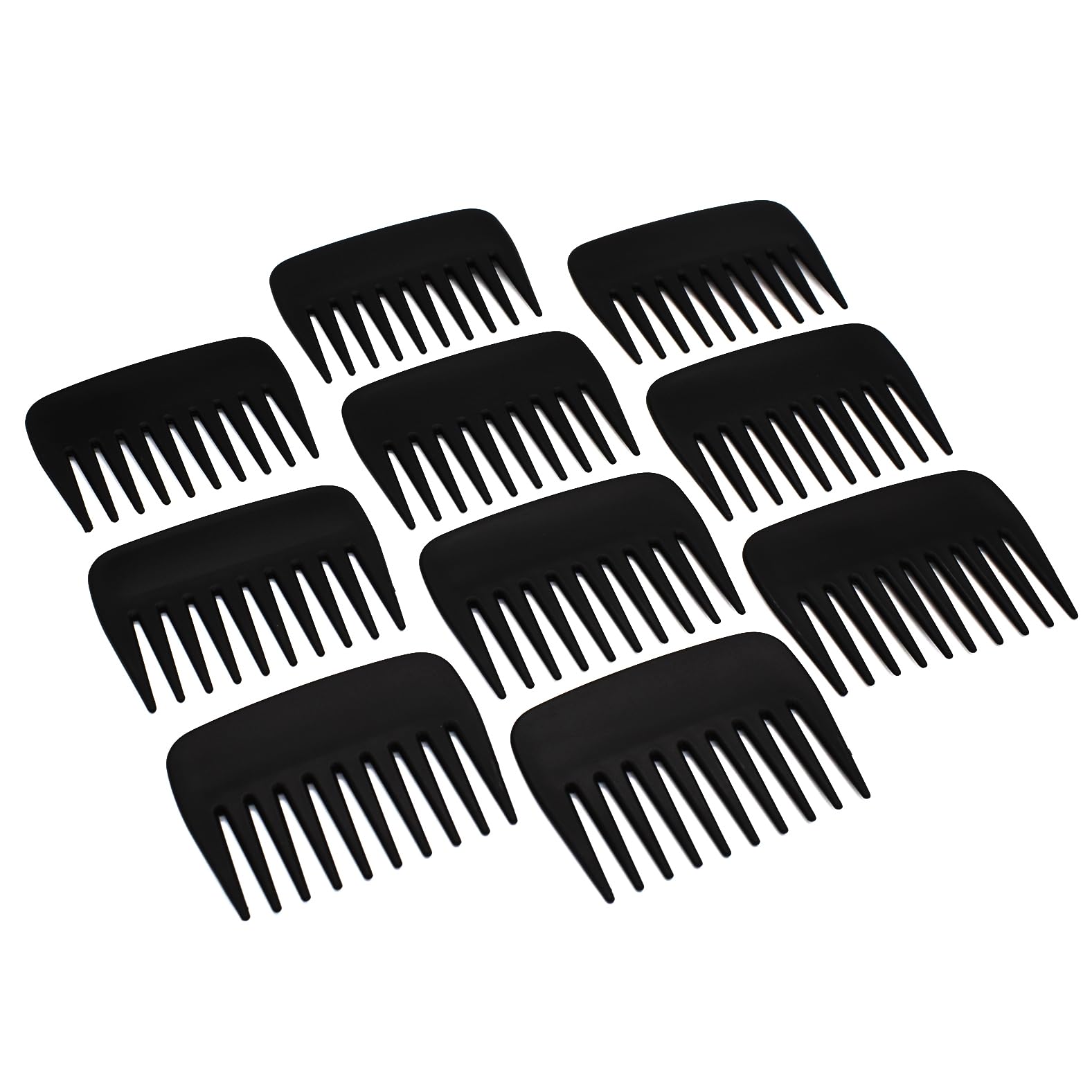 Professional Streaker Combs, Anti Static Wide Tooth Hair Styling Detangling Comb Compact Palm-Sized No Handle Afro Comb for Men Women Curly Wavy Wig Salon Barber Home Office Travel Purse (10)
