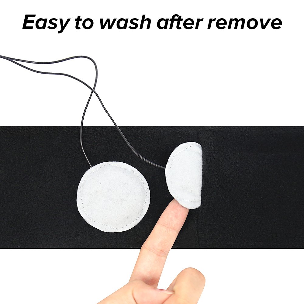 Sleep Mask Headphones Headset Sleep Headphones Muffler Noise Reduction Anti-Snoring Sleeping Headphones Multipurpose for Eye Masks and Headbands by CLAN-X (Black) (BLACK)