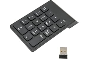 2.4G Wireless Numeric Keypad, Chocolate Keys Plug and Play 18 Keys Number Numpad for Bank Accountant