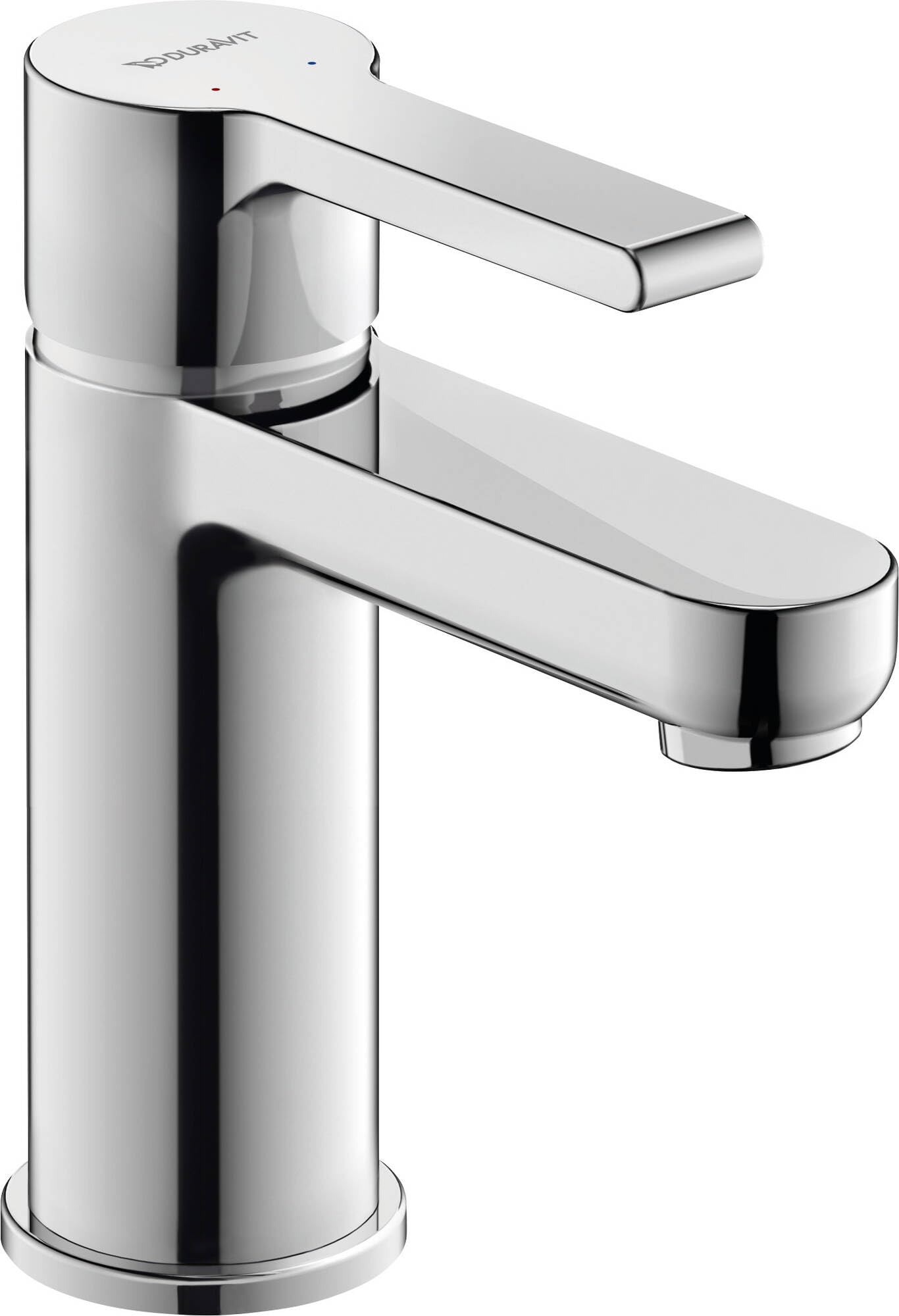 Duravit B21010 B.2 Sink Mixer Size S (Spout Height 92 mm) Bathroom Tap with Ceramic Cartridge, Chrome