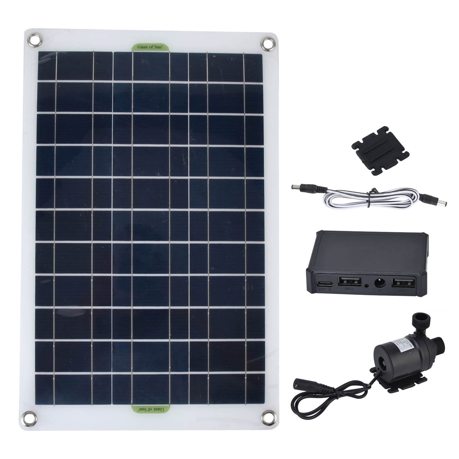 Solar Fountain Pump, 50W Panel 800L/h 12V Low Noise DC Solar Water Pump Kit with Solar Panel, High Efficiency Solar Water Fountain Pump for Bird Bath, Garden, Fish Tank