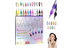 OFY ONLY FOR YOU 12 Colors Nail Art Pens Set, 2026 New Nail Art Markers Polish 3D Pen for Dotting Drawing Painting Point Liner DIY (1 Set)