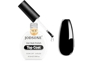 JODSONE 16.5ml Gel Top Coat No Wipe Clear Glossy Shine Finish Long Lasting No Soak Off Nail and Need U V Lamp Cured for Salon DIY Nail Art Design