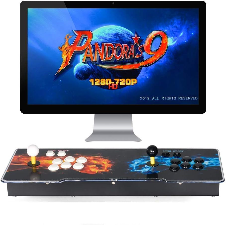 UKPLUS Box 9 Multiplayer Joystick and Buttons Arcade Console, Cabinet Games Machines for Home, 1502 Retro Classic Video Games, Newest System with Advanced CPU, Compatible with HDMI