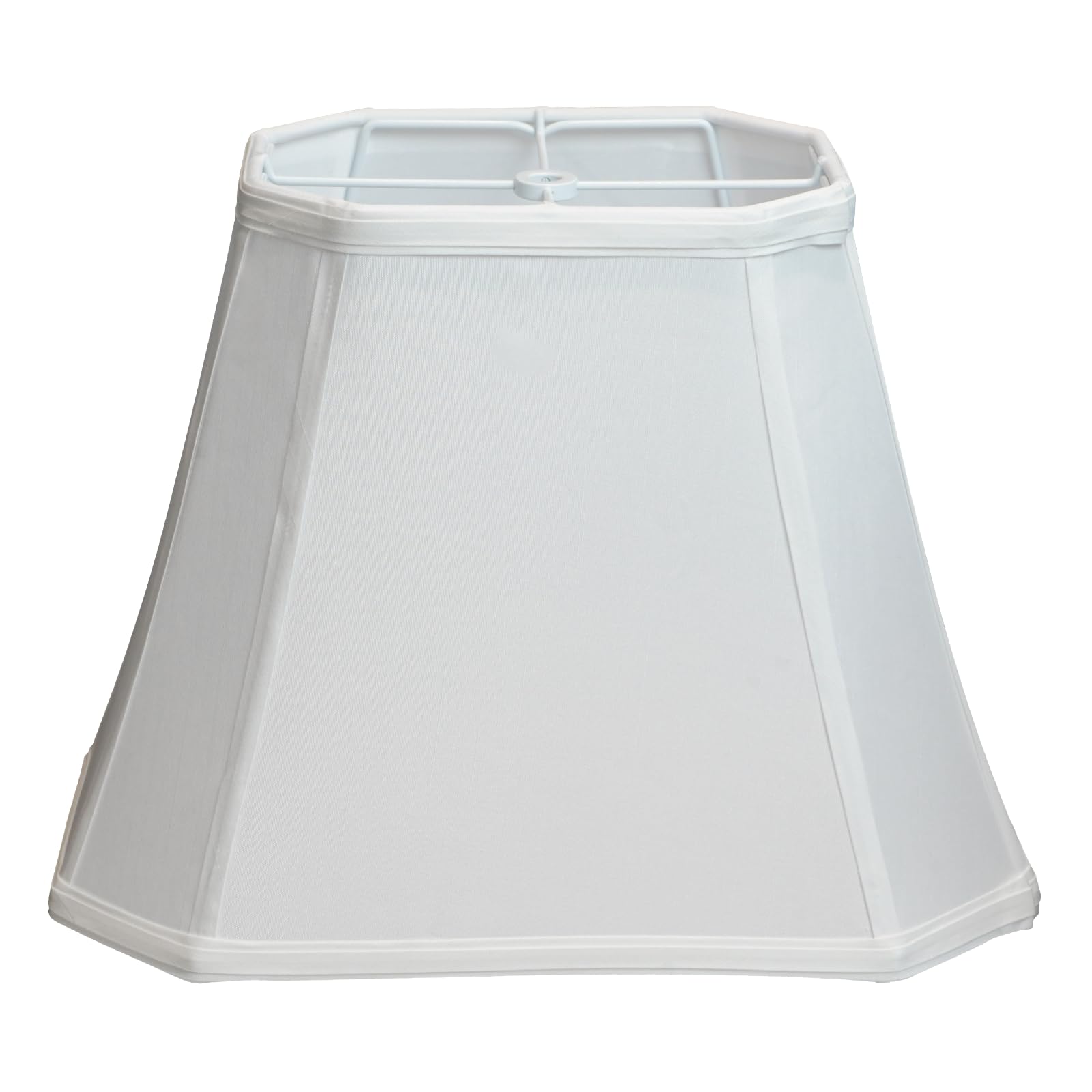 Photo 1 of Bell Lamp Shade, Rectangular Cut Corner Lampshades 8" Top x 14" Bottom x 10.5" High Lamp Shades for Table Floor Lamps, White Linen Replacement Shade Spider Fitter, Easy Assembly Required