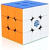 GAN 356 R S, 3x3 Speed Cube Stickerless for Kids Teens Beginners Travel Games Holiday Birthday Gifts (Non-Magnetic Version)