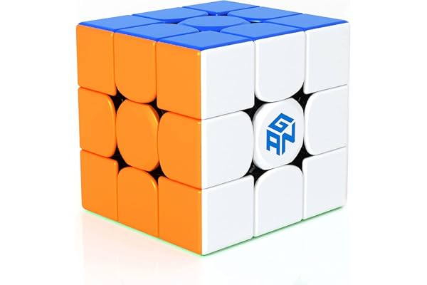 GAN 356 RS Speed Cube 3x3 Stickerless for Beginners | Numerical Core & GES+ Easy Tuning, Smooth Honeycomb Design, 3D Puzzle B